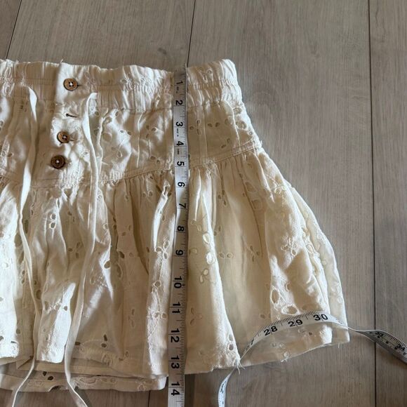 Free People Cream Eyelet Skirt - Picture 3 of 9